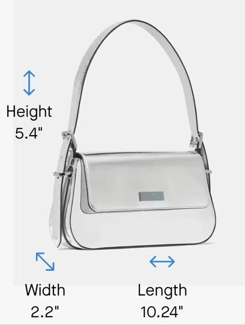 Kate Spade 'Bridget' Mirror Metallic Small Flap Shoulder Bag MSRP- $329